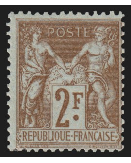 n°105, Sage 2fr bistre, neuf * avec charnière - TB