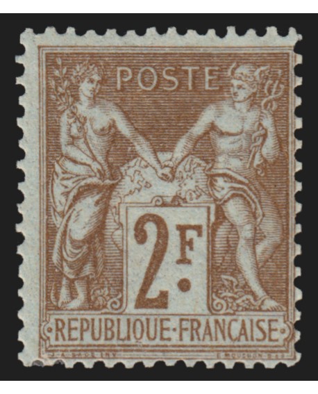 n°105, Sage 2fr bistre, neuf * avec charnière - TB