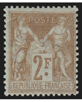 n°105, Sage 2fr bistre-clair, neuf * avec charnière - B/TB