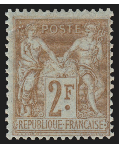 n°105, Sage 2fr bistre-clair, neuf * avec charnière - B/TB