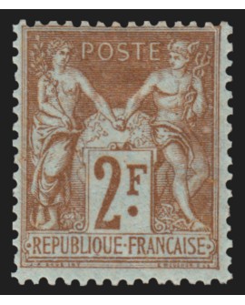 n°105, Sage 2fr bistre-clair, neuf * avec charnière forte - B/TB