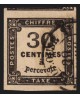 Timbres-Taxe n°6, 30c noir, 1878, oblitéré - TB D'ASPECT