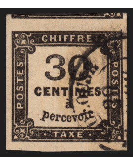 Timbres-Taxe n°6, 30c noir, 1878, oblitéré - TB D'ASPECT