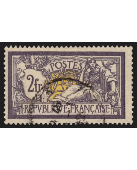 n°122, Merson 1900, 2fr violet et jaune, oblitéré - TB