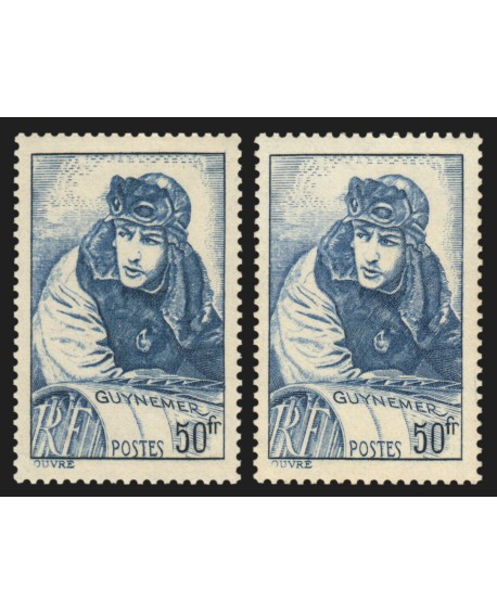 n°461/461c, papier épais + normal, Guynemer 1940, neufs ** sans charnière - TB