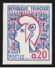 n°1282b non-dentelé, Marianne de Cocteau 1961, neuf ** sans charnière - TB