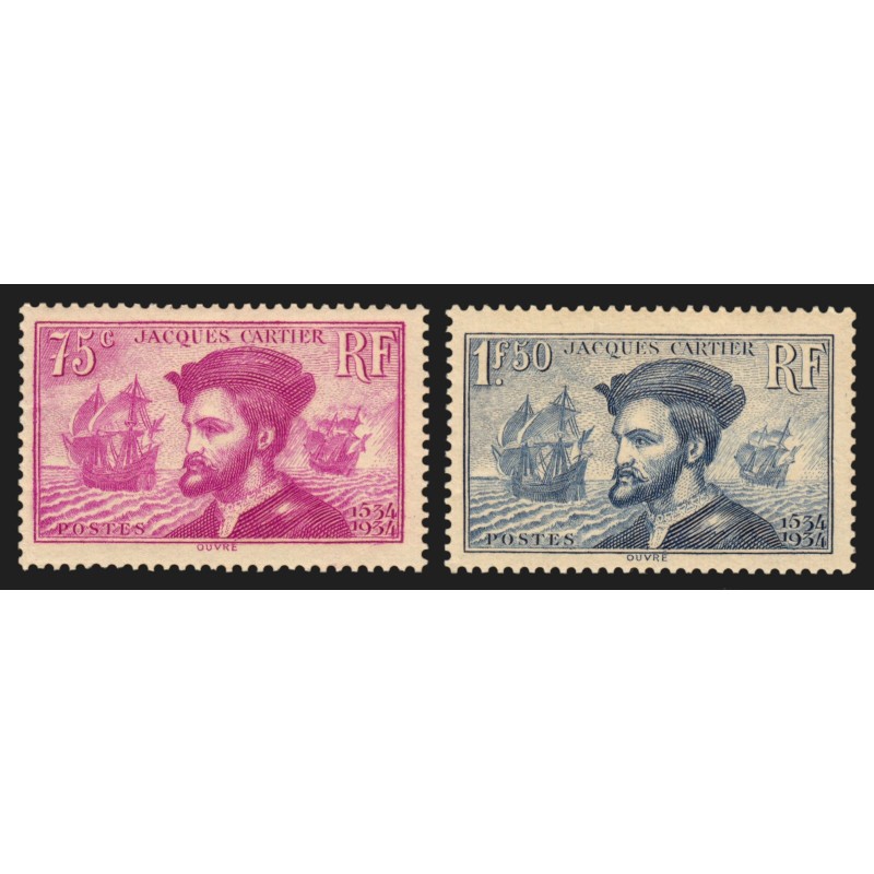 n°296/297, Jacques Cartier 1934, neufs ** sans charnière - TB