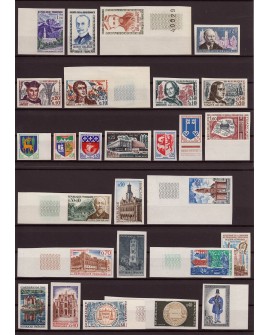 France 1960/1968 Collection de non-dentelés, neufs ** sans charnière COTE 594€