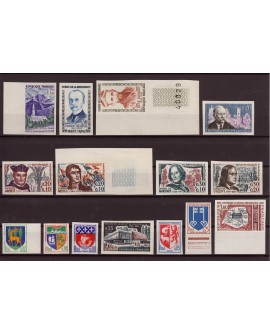 France 1960/1968 Collection de non-dentelés, neufs ** sans charnière COTE 594€