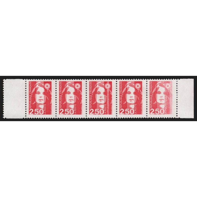 n°2715 double variété "impression défectueuse", Marianne de Briat - SUPERBE