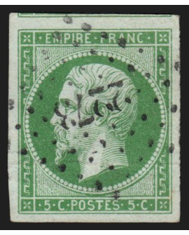 n°12, 5c vert, oblitéré PC 2273 Niort - TTB D'ASPECT