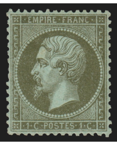 n°19, Napoléon 1c vert-olive, neuf * avec charnière - BEAU D'ASPECT