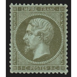 n°19, Napoléon 1c vert-olive, neuf * avec charnière - BEAU D'ASPECT