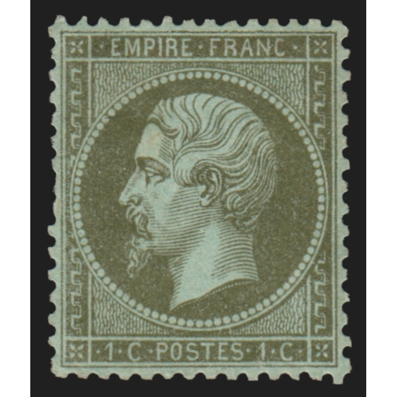 n°19, Napoléon 1c vert-olive, neuf * avec charnière - BEAU D'ASPECT