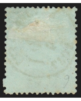 n°19, Napoléon 1c vert-olive, oblitéré càd LYON LES TERREAUX, variété piquage