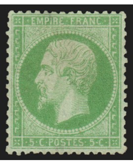 n°20, Napoléon 5c vert-clair, neuf (*) sans gomme - TB D'ASPECT