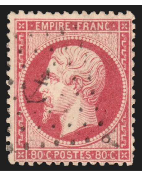 n°24, Napoléon 80c rose, oblitéré Ancre maritime - TB