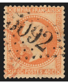 n°31, Napoléon Lauré 40c orange, oblitéré GC 5092 MERSINA Turquie - TB D'ASPECT