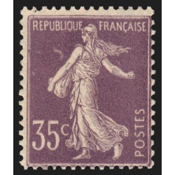 n°136, Semeuse inscriptions maigres, 35c violet-clair, neuf ** - TB