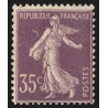 n°136, Semeuse inscriptions maigres, 35c violet-clair, neuf ** - TB