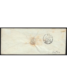 n°3, Cérès 20c noir, oblitéré PAU Basses-Pyrénées 1850 lettre pour Paris - B/TB