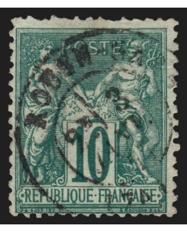 n°76, Sage 10c vert, Type II (N sous U), oblitéré, pièce d'attente