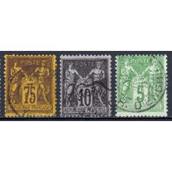 France 1876/1890 - Très belle collection de type Sage COTE 520€ - TB 1er choix