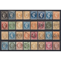 France 1849/1890 Collection 54 timbres Cérès, Napoléon, Sage COTE 1030 € - B/TB