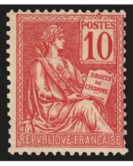 n°116, Mouchon, 10c rouge, Type II, neuf ** sans charnière - TB