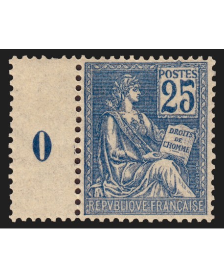 n°118, millésime 0, Mouchon 25c bleu, Type II, neuf ** sans charnière - TTB