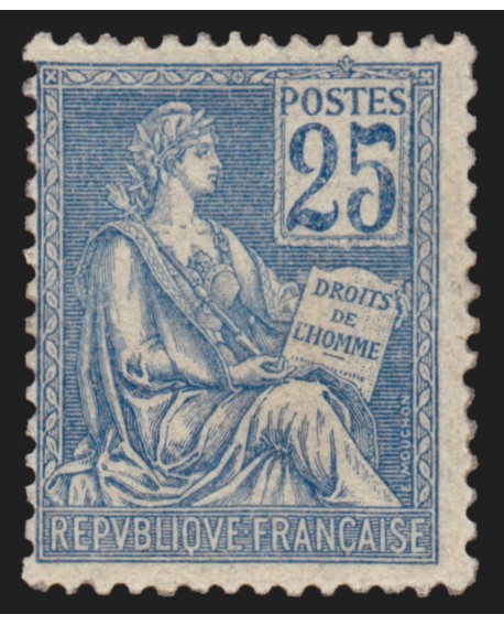 n°118, Mouchon 25c bleu, Type II, neuf ** sans charnière - TB