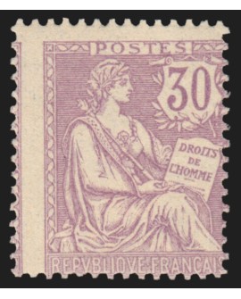 n°128, piquage décalé, Mouchon 30c violet, neuf ** sans charnière, signé CALVES