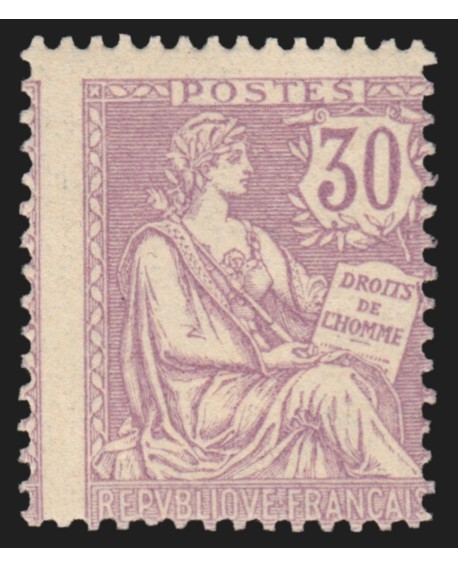 n°128, piquage décalé, Mouchon 30c violet, neuf ** sans charnière, signé CALVES