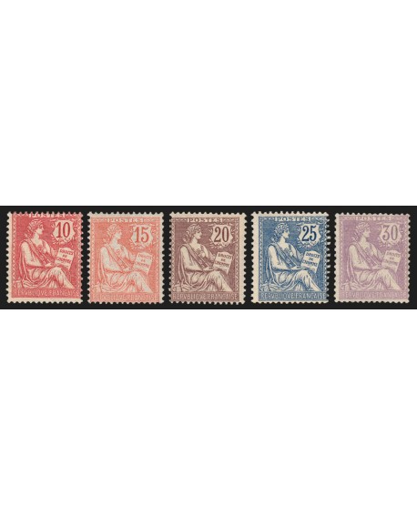 n°124/128, Mouchon 1902, série complète, neufs ** sans charnière - TB