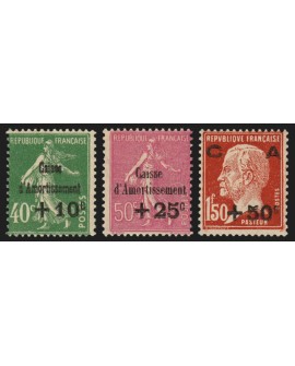 n°253/255, Caisse d'Amortissement 1929, neufs ** sans charnière - TB