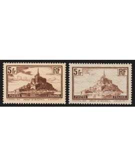 n°260/260a, Mont-Saint-Michel, les 2 Types, neufs ** sans charnière - SUPERBE