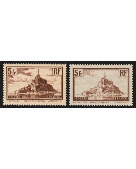 n°260/260a, Mont-Saint-Michel, les 2 Types, neufs ** sans charnière - SUPERBE