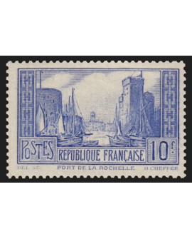 n°261b, La Rochelle, 10fr outremer pâle, Type I, neuf ** , signé A.BRUN - TB