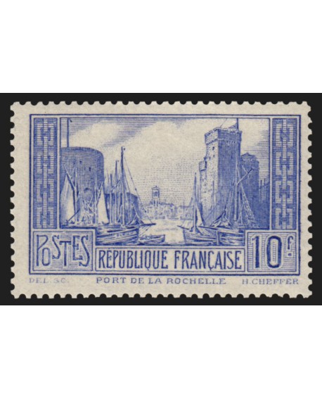 n°261b, La Rochelle, 10fr outremer pâle, Type I, neuf ** , signé A.BRUN - TB