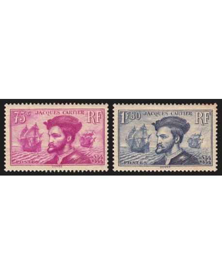 n°296/297, Jacques Cartier 1934, neufs ** sans charnière - TB