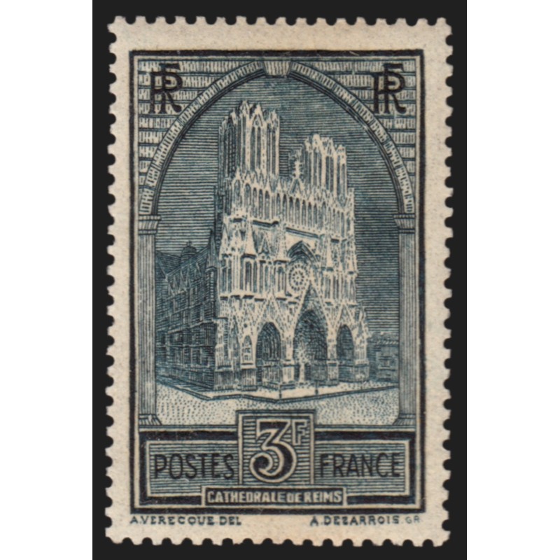 n°259c, Cathédrale de Reims 1929, Type IV, neuf ** sans charnière - TB