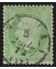 n°35, Napoléon dentelé 1872, 5c vert-pâle sur bleu, oblitéré càd - TB D'ASPECT