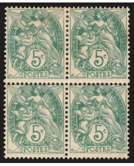 n°111, variété "impression recto-verso partielle", Blanc 5c vert, neuf *