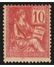 n°116b, variété "impression recto-verso partielle", Mouchon 10c rouge, neuf *