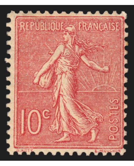 n°129a, Type II, variété "R sans ombre", Semeuse lignée 10c rose, neuf ** - TB