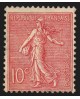 n°129a, Type II, variété "R sans ombre", Semeuse lignée 10c rose, neuf * - TB