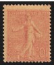 n°129e, variété "impression recto-verso", Semeuse lignée 10c rose, neuf ** - TB