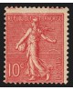 n°129e, variété "impression recto-verso", Semeuse lignée 10c rose, neuf ** - TB