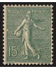 n°130h, variété "impression recto-verso", Semeuse 15c vert-gris, neuf ** - TB