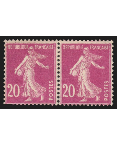 n°190f, variété "sans c du 20c" tenant à normal, neufs * avec charnière - TB